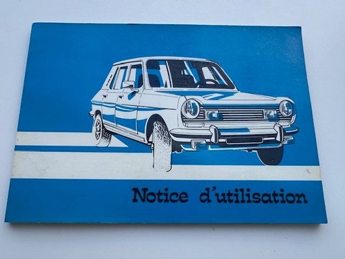 Simca 1100 chrysler - 1100, notice