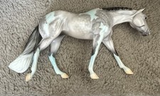 Classic Breyer Quarter Horse Mare Platinum Dapple  Pinto Fun Days—blue-read Des.