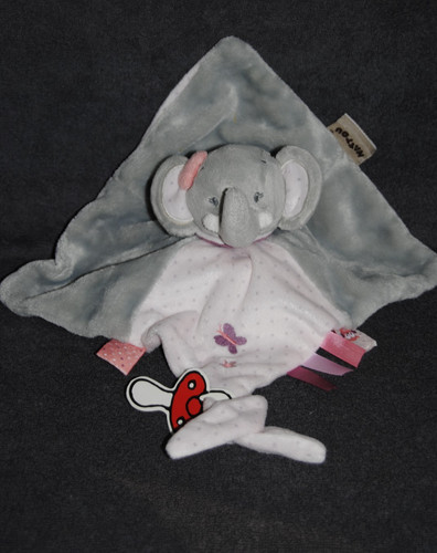 Doudou plat elephant - plat,