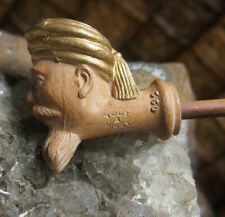  TERRACOTTA SCULPTED ENAMEL PIPE ""All Nicot"" Turban Head