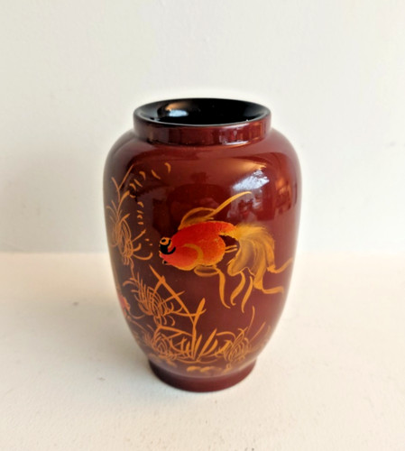 Petit vase bois laqué - en,