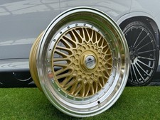 4x R17 Inch 4x100/108 Forzza Malm Gold + Lip Machined Wheels : Fits pour Audi,VW
