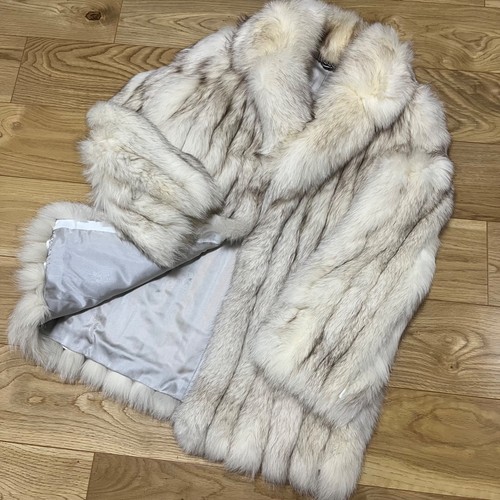 Manteau fourrure bleu - , fox