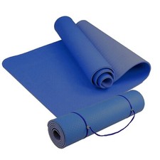 Tapis De Yoga Roulable Tapis 6Mm Aérobic Fitness Pilates Antidérapant