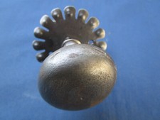 Bouton champignon poignée ronde rosace ouvragée fer forgé ancienne dia. 5,2 cm