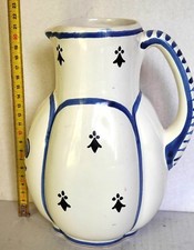 PICHET CRUCHE HB LA HUBAUDIERE QUIMPER QUADRILOBEE FLEUR DE LYS HERMINES