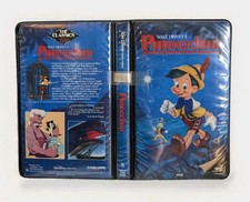 DISNEY PINOCCHIO VHS 1985 Black Diamond Rare Tape, Padded Clamshell, Nearly New!