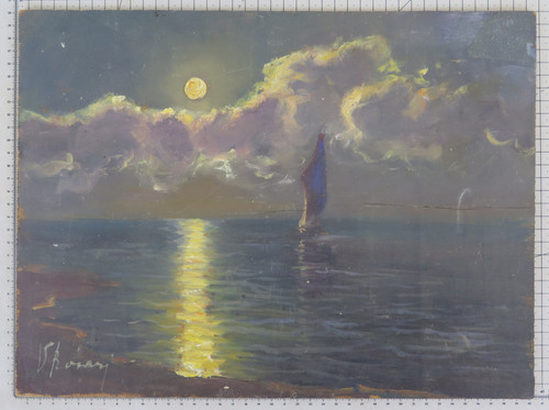 Tableau ancienne paysage - tableau,