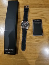 Locman Stealth Watch 42mm Quartz Wristwatch Rubber Strap Black
