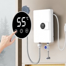 Chauffe-eau mural 5500W chauffage rapide électrique avec écran LCD