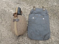 ALLEMAND WW2 Lot Housse Yperite Gourde AK avec son Quart en Bakelite