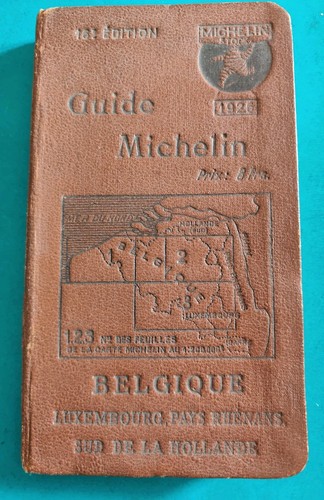 Guide michelin 1926 belgique - michelin,