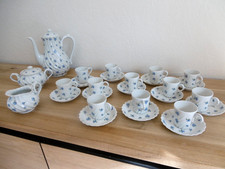 SERVICE A CAFE PORCELAINE HAVILAND LIMOGES TORSADE BLEU
