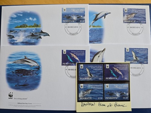 Timbre wwf dauphin bleu - timbre,