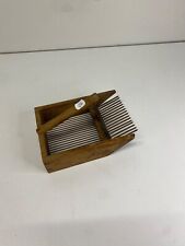 Antique Vintage Wood & Metal Blueberry Comb in Juice