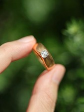 Antique 18k gold diamond ring