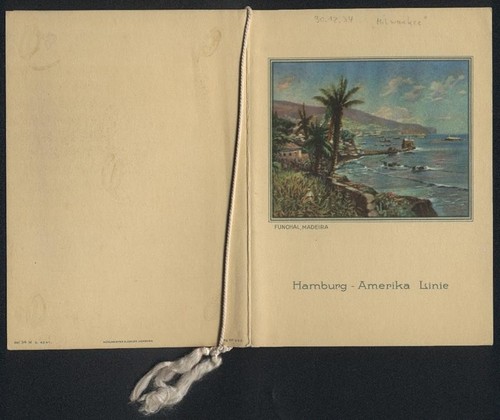 Carte menu 1934 - de, 1934,