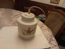 LUSTRE SUSPENSION OPALINE MOTIFS ENFANTS  GARCON ANE  CHIEN     TRES BEL  ETAT