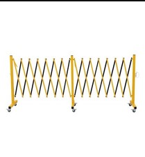 Expandable Metal Barricade, Safety Barrier with Casters, Adjustable