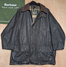 Barbour Vintage A150 Beaufort Wax Jacket C40 Large Sage Green 90s Waxed Country