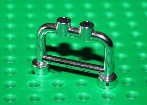 Lego chrome silver bar 1x4x2 - chrome,