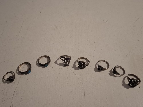Lot bagues en argent - 8,