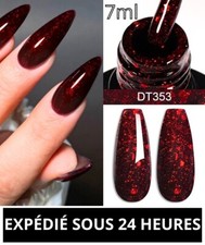 Gel Vernis à ongles Rouge cristal Semi Permanent UV 7ml