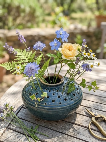 Vase pique fleurs fleur - vase, /