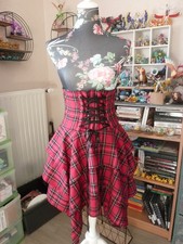 Jupe corset tartan gothique