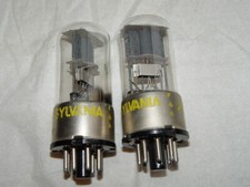 2X 6SQ7 GT NOS MATCHED PAIR OF TUBES SYLVANIA NEW VALVES PREAMP GUITAR AMP