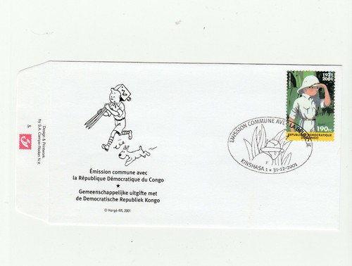 Herge tintin congo enveloppe - congo,