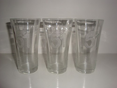 Verre publicitaire pastis 51 - verre,