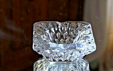 Baccarat. Solid crystal quadrangular ashtray, model "Drops of water".