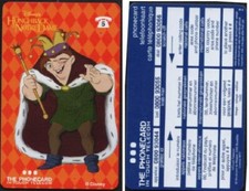 BELGIUM INT012 THE HUNCHBACK OF OUR LADY TELECARD PREPPAYEE IN TOUCH DISNEY 5 U