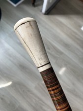 Ancienne Canne XIXème Dandy Marche Métal décoration spirale Collection