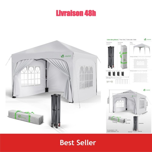Tonnelle jardin 3x3m - de, vounot