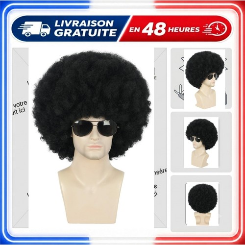 Perruque afro courte noire