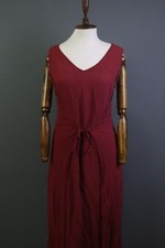 SARAH PACINI Red 100% Viscose Sleeveless Bodycon Tank Long Dress