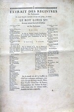 PLAN DU LIT DE JUSTICE LE ROI LOUIS XV 12 SEPTEMBRE EXTRAIT REGISTRES PARIS 1715