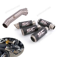 For Ducati Hypermotard 821 2013-2018 Slip-on Exhaust Pipe 51mm Muffler Escape