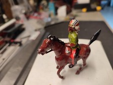 Indien sur son cheval, plomb creux, fabricant GM ,XR,LR,CBG, Britains,