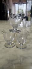 3 Small Baccarat Liqueur Drop Glasses Model Lulli Height 5.3cm Unsigned 
