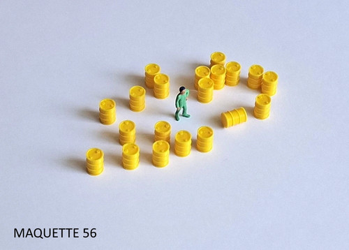 Lot fûts jaunes - 20,
