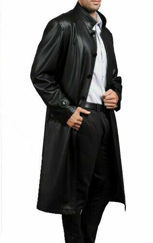Manteau trench cuir - trench, en