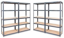 4 X Gris Emboîtable Étagère Rangement Unité 5 Niveaux Display Soutirage Magasin