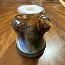 Michele Luzoro Art Glass Decanter/Bottle, Vase, Colorful 