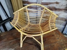 Petit Fauteuil Enfant Ancien Rotin/style Janine Abraham/lemon chair/Rattan chair