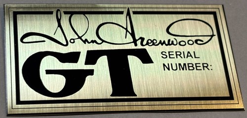 Greenwood corvette plate - gt,