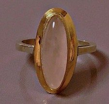 Art déco bague argent or 18k