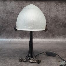 antique wrought iron lamp signed M. VOUTIER art deco ref AP188